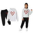 thumbnail image 1 of Kids Sweatsuit Set for Girls 2PC Long Sleeve Printed Pullover Hoodie and Jogger Pants Winter Clothes Clothes for 18-24 Months Old Girls Boys Girls Fashion, 1 of 4