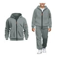 thumbnail image 1 of Kids Sweatsuit Set for Boys 2PC Long Sleeve Zip Up Hoodie Sweatshirt and Active Jogger Pants Fall Clothes Kids Boys Clothes 6-7 Years, 1 of 6