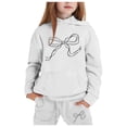 thumbnail image 1 of Kids Sweatsuit Set for Girls 2PC Long Sleeve White Basic Hoodie Jogging Pants Fall Clothes Toddler 7-8 Years Boys Clothes, 1 of 4