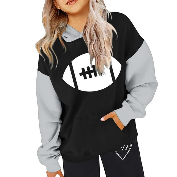 Kids Sweatsuit Sets 2 Piece Sweatshirt and Sweatpants Joggers Set Colorblock Hoodies Long Sleeve Pullover Oversize Trendy Graphic Letter Sweatshirt Toddler Sweatsuit for Girls 4-5 Years