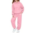 thumbnail image 1 of Kids Sweatsuits 2 Piece Outfits Boys Girls Hoodie and Jogger Pants Sets Long Sleeve Casual Fall Sports Clothes (9Y, Pink), 1 of 4