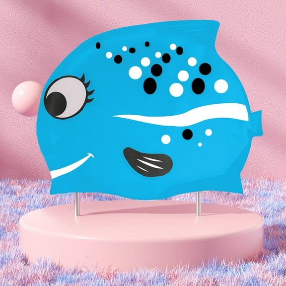Kids Swim Caps Baby Waterproof Bathing Caps Children Cartoon Swimming Hat for Long Short Hair Kids Boys Girls