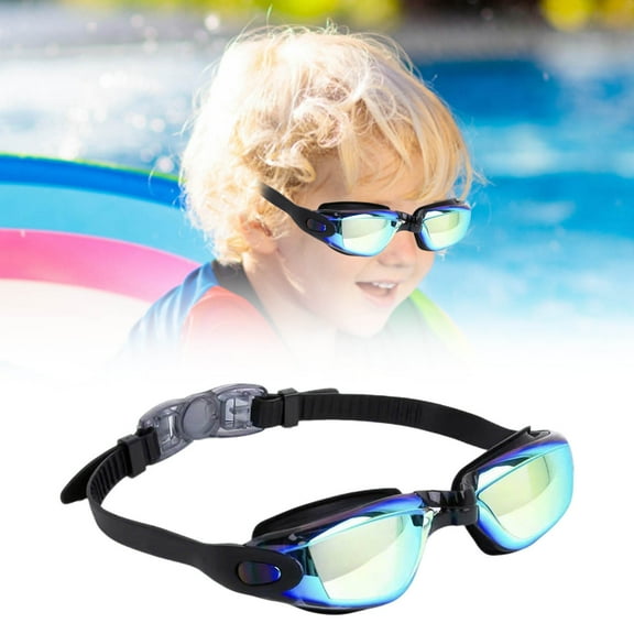 Kids Swim Goggles 2-Pack - Anti-Fog UV Protection Goggles for Children 3-15 Years - Includes Earplugs & Nose Clip - Leak-Proof Design for Boys/Girls