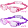 thumbnail image 1 of Kids Swim Goggles, 2 Packs Swimming Goggles for Kids Girls Boys and Child Age 4-16, 1 of 6