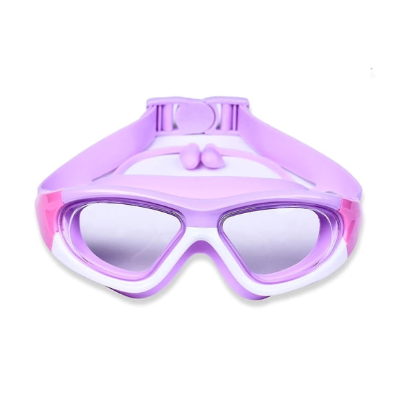 Kids Swim Goggles Anti Flog No Leaking Tempered Swimming Glasses With Earplugs