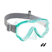 Kids Swim Goggles with Nose Cover, Diving Mask Elastic Fabric Strap Anti Fog Anti Shattered Lens Anti-scratch Anti-fog Swim Mask for Kid Children Swimming Goggl