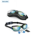 thumbnail image 1 of Kids Swim Goggles, Swimming Goggles for Kids with Nose Clip, Earplugs, Nose Bridge for Age 3-15(Blue & Purple), 1 of 6