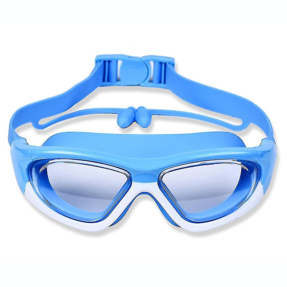 Kids Swim Goggles With Ear & Nose Plug Wide Clear View Anitfog No Leak