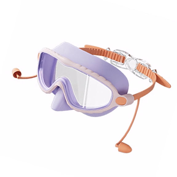 Kids Swim Goggles With Earplugs for Children Teen 3-16 Wide View Swimming Goggles Water Frogs Resistant Swim Goggles