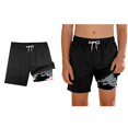 thumbnail image 1 of Kids Swim Trunks Compression Liner Black Swim Shorts Quick Dry Boys Beach Shorts 7-8 Years Boys Shorts, 1 of 4