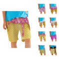 thumbnail image 1 of Kids Swim Trunks Ice Cream Print Knee Length Swim Shorts Drawstring Quick Dry Boys Swimsuit Beach Surf Vacation, 1 of 5
