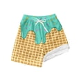 thumbnail image 1 of Kids Swim Trunks Liner Boys Swimwear Funny Cool Dessert Print Toddler Swimsuit Summer Beach Shorts 8 Years Boys Clothes, 1 of 3
