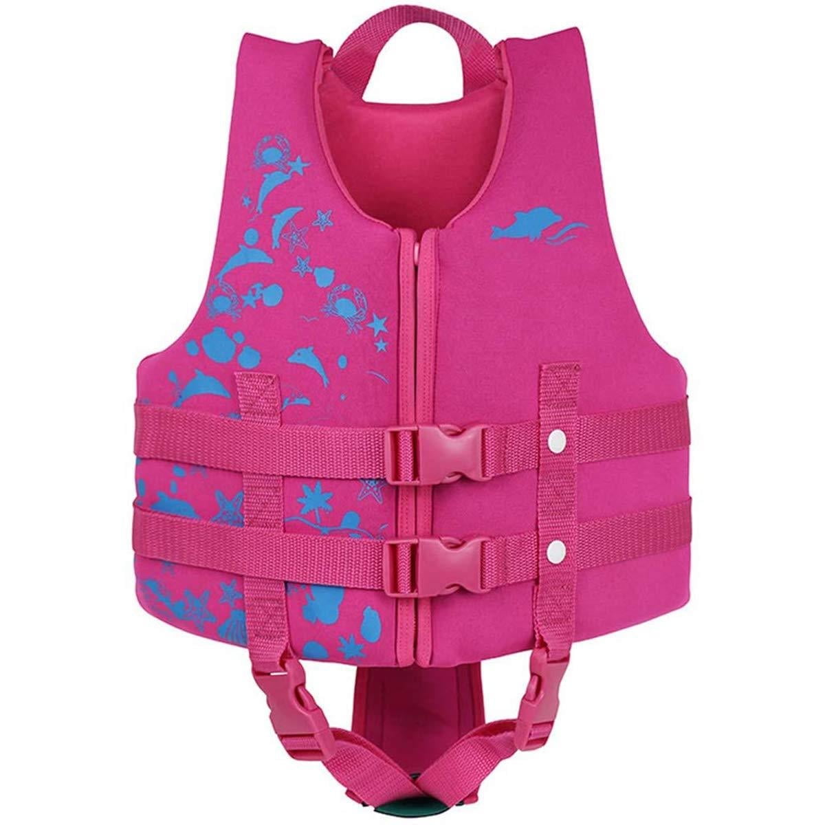 Kids Swim Vest Life Jacket - Boys Girls Float Swimsuit Buoyancy Swimwear 30 to 50 lbs, Pink