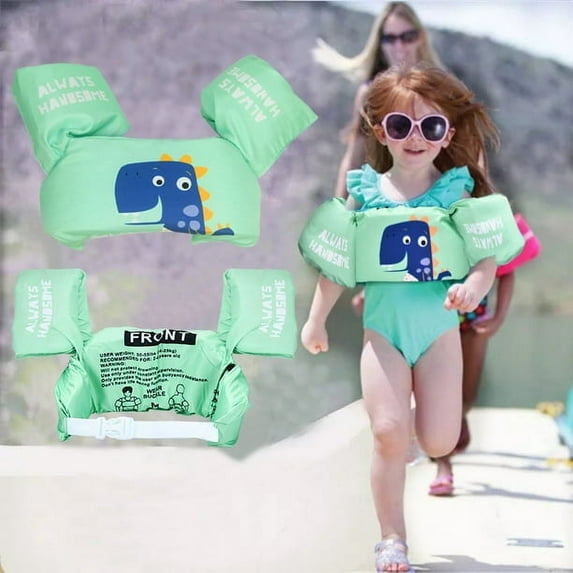 Kids Swim Vest,Toddler Swim Vest, Kids Life Jacket, Life Vest for Girls & Boys 22 to 66 lbs, Cute Cartoon Swimming Wings Pool Floats Sleeve Toddlers Water Sports Learning Swim Training Equipment