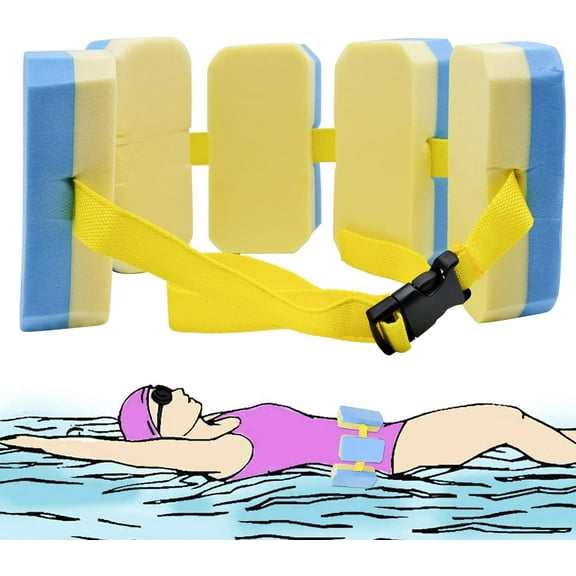 Kids Swimming Belt, Swim Floating Board Belt for Beginner, Children Swim Training Float Waist Belt, Aquatic Auxiliary Safety Bubble Belt