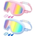 thumbnail image 1 of Kids Swimming Goggles 2 Pack, Anti Fog&UV Kids Goggles for Boys Girls, No Leak Wide View Swim Goggles for Child 3-14, 1 of 7
