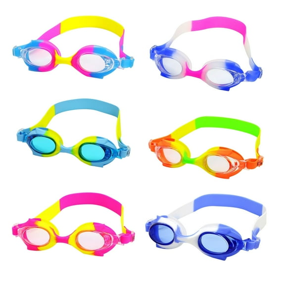 Kids Swimming Goggles Anti Fog Leak Proof Uv Protection Comfort Fit Clear Vision Pool Gear For Boys Girls