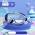 thumbnail image 1 of Kids Swimming Goggles Swim Cap Set, Waterproof HD Large Frame Diving Goggles for Boys Girls Swim Training, 1 of 5