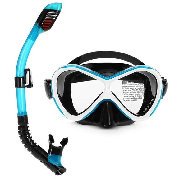 Kids Swimming Goggles and Dry Snorkel Tube Set Anti-Fog