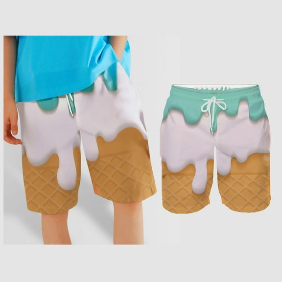 Kids Swimming Trunks For Boys Cute Print Toddler Stretch Swim Shorts Drawstring Breathable Boys Swim Trunks 11-12 Years