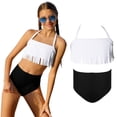 thumbnail image 1 of Kids Swimsuit Girl Backless Halter 2 Piece Bathing Suits with Chest Pad Bathing Suit Girls Size 5-6 Years, 1 of 5