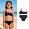 thumbnail image 1 of Kids Swimsuit Girl Swimsuit With Shorts Two Piece Matching Bathing Suits Girls Size 7-8 Years Bathing Suit, 1 of 9