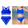 thumbnail image 1 of Kids Swimsuit Quick Dry 2 Piece Swim Suits with Chest Pad Bathing Suits for Kids 6-7 Years, 1 of 6