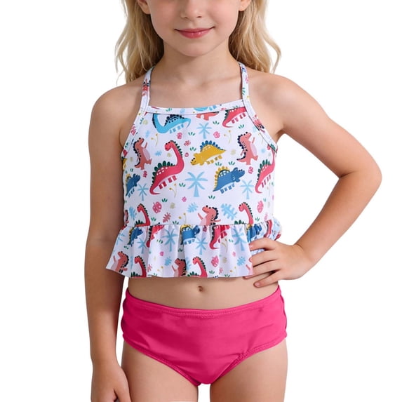 Kids Swimsuits 2 Piece, Baby Girl Bathing Suit Sun Protection Rash Guard Bathing Suits Quick Dry Bathing Suit for Little Girls Cute Bathing Suit for Big Kids