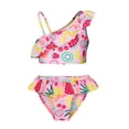 thumbnail interactive-video image 1 of Girls Bikini Beach Swimwear 2 Piece Swimsuits Tropical Tree Print Vest Shorts Bathing Suits 1 of 9