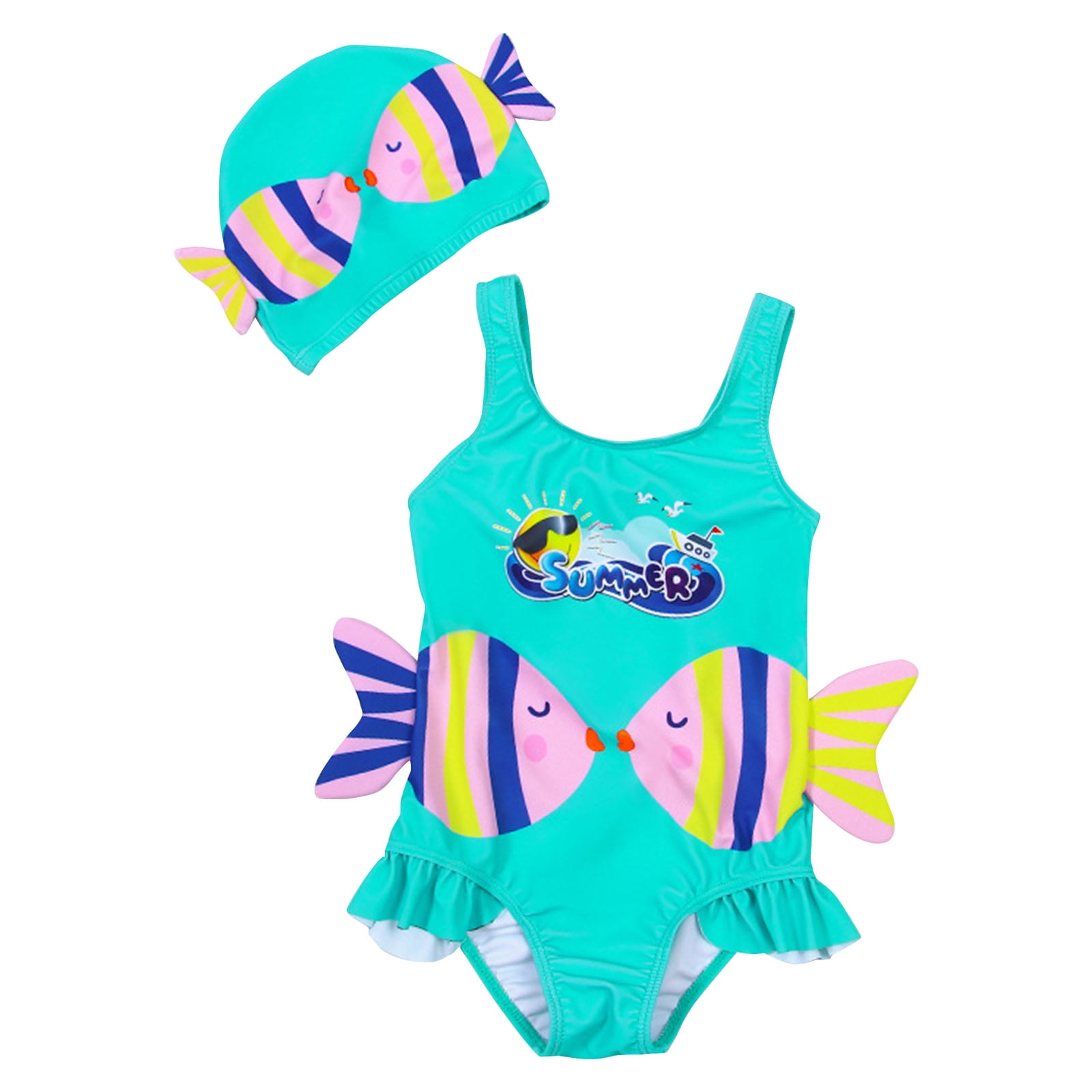 Kids Swimsuits Bubble Cute Printed Suit Cartoon Style Cute Comfortable ...