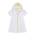 thumbnail image 1 of Kids Swimsuits For Girls 4T Junior Girls Loop Terry Cloth Hooded Zip Up Swimsuit Cover-Up Toddler to Big Kid Sizes (2T - 14-16), 1 of 6