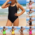thumbnail image 1 of Kids Swimsuits Girls Adjustable Straps Cross Back Swimwear Summer Beach Girls Black Swimsuit Size 8-16 Years, 1 of 6