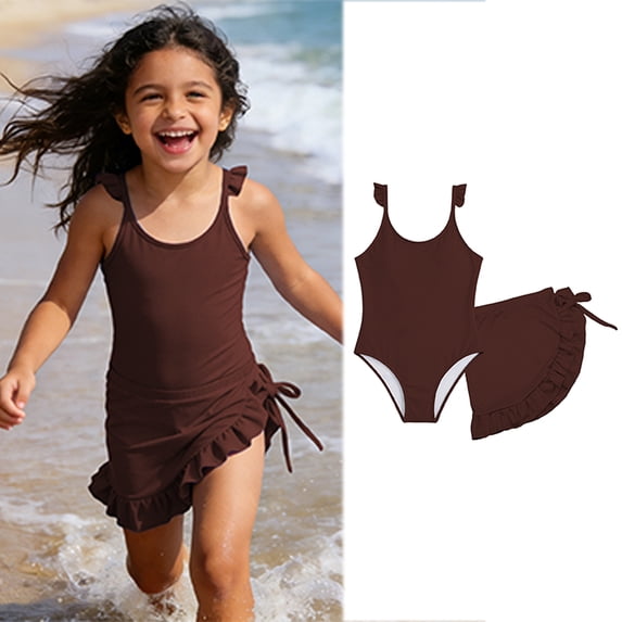 Kids Swimsuits Girls Swimsuit With Shorts 2 Piece Set Bathing Suit Girls Girls Size 5-6 Years Swimsuit