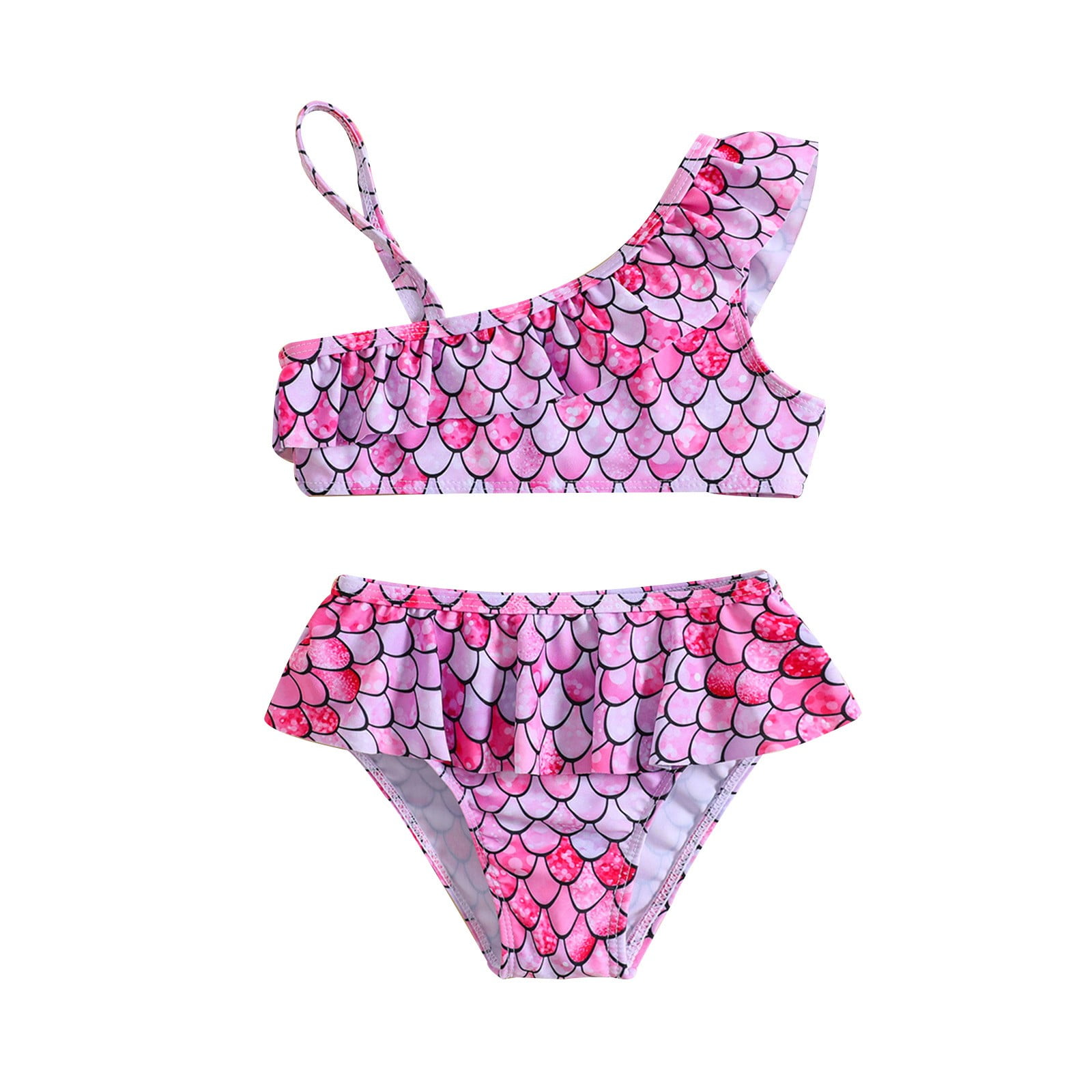 Kids Swimsuits Kids Fish Scale Swimsuits Dress Hot Spring Children ...