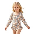 thumbnail image 1 of Kids Swimsuits One Piece, 2T Bathing Suit Toddler Girls Toddlers Rash Guard Sets Quick Dry Girls' Swimwear Tropical Tankini Bathing Suits for Girl, 1 of 9