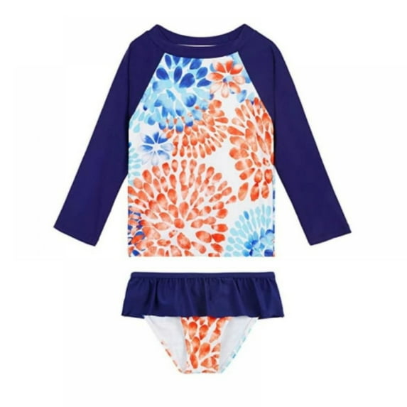 Kids Swimwear Long Sleeve Girls One Piece Swimsuits Bathing Suits for 2 Piece Swimsuit Girls Two Piece Swimsuit Set High Waist Bikini With Matching Cover Up For Beach