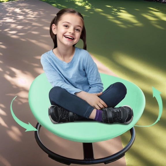 Kids Swivel Chair, Sensory Spinning Chair, Sensory Toys For Children With ADHD, Training Body Coordination, for Focus & Balance, Supports up to 220 lbs, Green