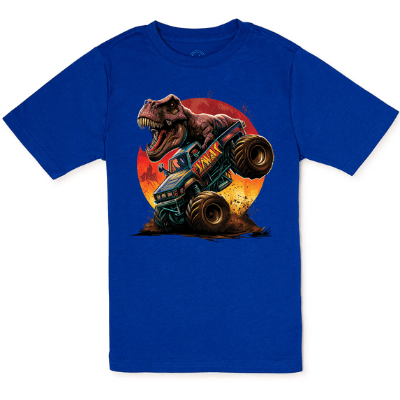 Kids T-Rex Truck Graphic T-Shirt Size 6-7