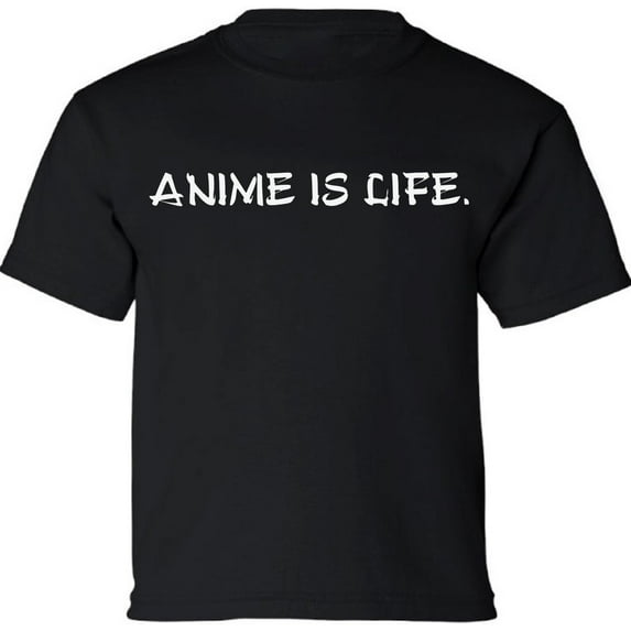 Kids T-Shirt Anime is Life Graphic Tee - XS S M L XL Tees - Anime Short Sleeve Youth Tshirt Boys Girls