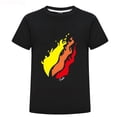 thumbnail image 1 of Kids T-Shirt Boys Girls Flame Tee Fire Graphic Cotton Top Casual Short Sleeve Gamer Shirt Birthday Gift, 1 of 5