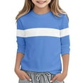 thumbnail image 1 of Kids T Shirt Girls Blue Top Kids Fall Tops Crewneck Basic Tees Comfort Colors Boys Size 3-4 Years Shirts, 1 of 5