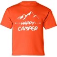 thumbnail image 1 of Kids T-Shirt Happy Camper White Mountains Graphic Tee - XS S M L XL Tees - Weekend Short Sleeve Youth Camping Tshirt Boys Girls, 1 of 2
