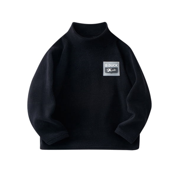 Kids T Shirt Letter Black Long Sleeve Shirt Kids Fall Tops Crewneck Basic Tees Cotton T Shirt Boys 5-6 Years Shirts Cute Boy Girl Clothing
