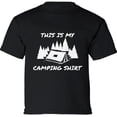 thumbnail image 1 of Kids T-Shirt This is My Camping Shirt Graphic Tee - XS S M L XL Tees - Weekend Short Sleeve Youth Camping Tshirt Boys Girls, 1 of 2