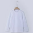 thumbnail image 1 of Kids T Shirt White Long Sleeve Shirt Crewneck T-Shirts Fall Tops Tees Cotton Kids Sweatshirt Boy Shirts Size 4-5 Years, 1 of 2
