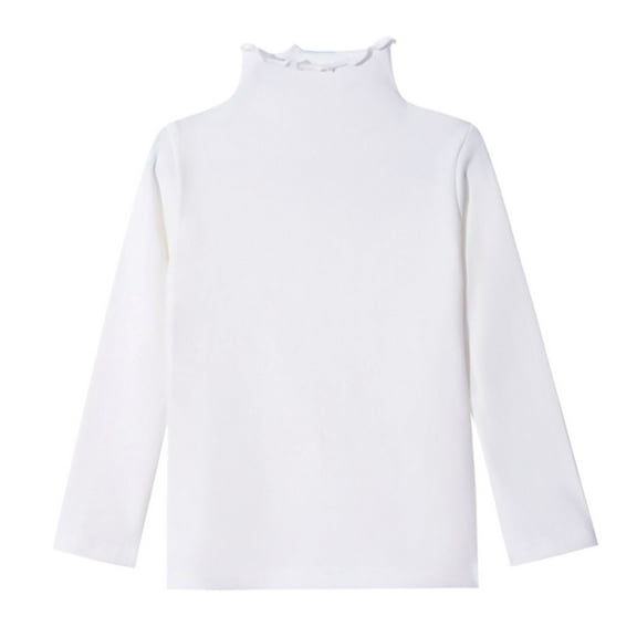 Kids T Shirt White Long Sleeve Shirt Girls Basic Crewneck Cotton T Shirt Girls White Shirt Size 10-11 Years