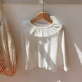 thumbnail image 1 of Kids T Shirt White Long Sleeve Shirt Girls Crewneck Top Tees Shirts Cotton Casual Kids Sweatshirt Boys Fashion 5-6 Years, 1 of 3