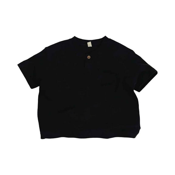 Kids Shirts Casual Toddler Short Sleeve Shirt Black Tees Boys Summer Top Clothes 4T Boy Clothes