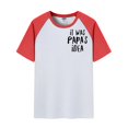 thumbnail image 1 of BJUTIR Kids T-Shirts For Boys Girls Unisex Top Short Sleeved It Was PapaâS Idea Fun Print T Shirt For Children 3 To 13 Years, 1 of 4