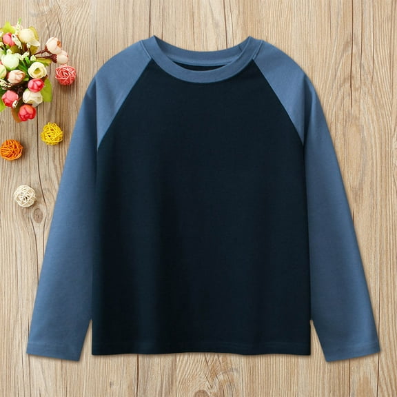Kids T Shirts For Solid color Girls Blue Top Crewneck Cottom Boy Shirt Boys' Fashion 4-6 Years Cute&nbsp;Boy Girl&nbsp;Clothing